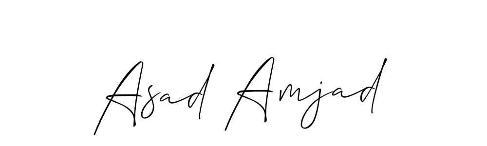 It looks lik you need a new signature style for name Asad Amjad. Design unique handwritten (Allison_Script) signature with our free signature maker in just a few clicks. Asad Amjad signature style 2 images and pictures png