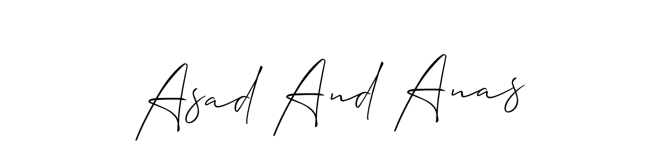 You can use this online signature creator to create a handwritten signature for the name Asad And Anas. This is the best online autograph maker. Asad And Anas signature style 2 images and pictures png