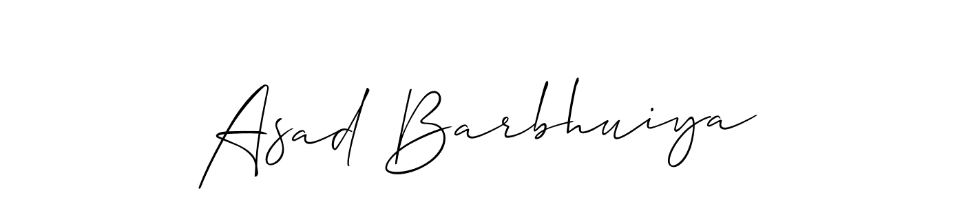 Use a signature maker to create a handwritten signature online. With this signature software, you can design (Allison_Script) your own signature for name Asad Barbhuiya. Asad Barbhuiya signature style 2 images and pictures png