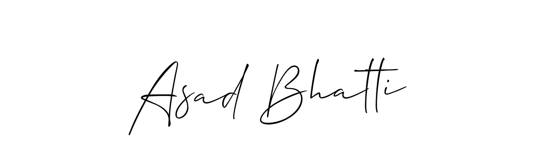 You should practise on your own different ways (Allison_Script) to write your name (Asad Bhatti) in signature. don't let someone else do it for you. Asad Bhatti signature style 2 images and pictures png