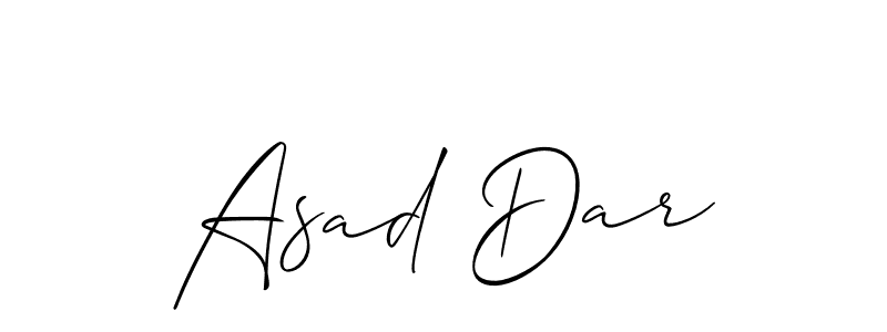This is the best signature style for the Asad Dar name. Also you like these signature font (Allison_Script). Mix name signature. Asad Dar signature style 2 images and pictures png