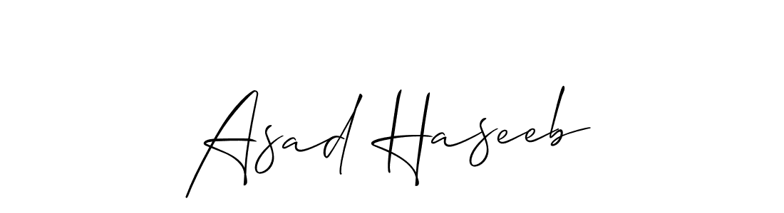 How to Draw Asad Haseeb signature style? Allison_Script is a latest design signature styles for name Asad Haseeb. Asad Haseeb signature style 2 images and pictures png