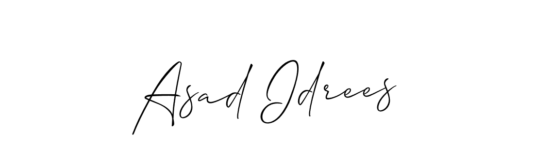 Create a beautiful signature design for name Asad Idrees. With this signature (Allison_Script) fonts, you can make a handwritten signature for free. Asad Idrees signature style 2 images and pictures png