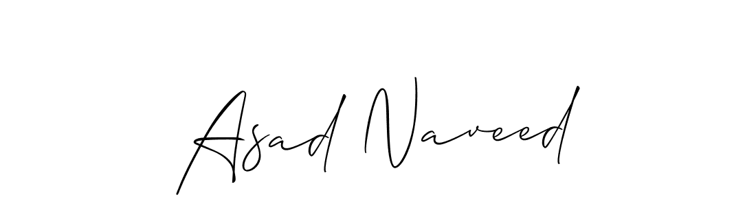 You should practise on your own different ways (Allison_Script) to write your name (Asad Naveed) in signature. don't let someone else do it for you. Asad Naveed signature style 2 images and pictures png