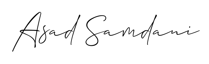A modern signature idea for name Asad Samdani using Allison_Script font. Clean strokes and elegant curves make it stand out instantly. Asad Samdani signature style 2 images and pictures png