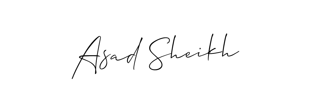 Asad Sheikh stylish signature style. Best Handwritten Sign (Allison_Script) for my name. Handwritten Signature Collection Ideas for my name Asad Sheikh. Asad Sheikh signature style 2 images and pictures png