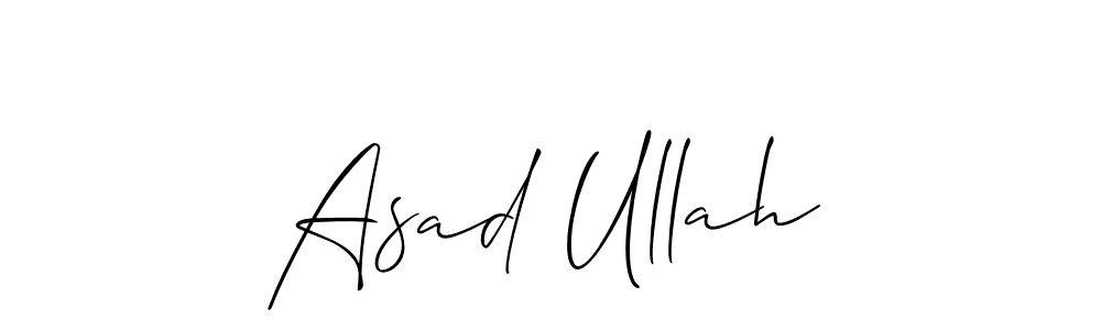 The best way (Allison_Script) to make a short signature is to pick only two or three words in your name. The name Asad Ullah include a total of six letters. For converting this name. Asad Ullah signature style 2 images and pictures png