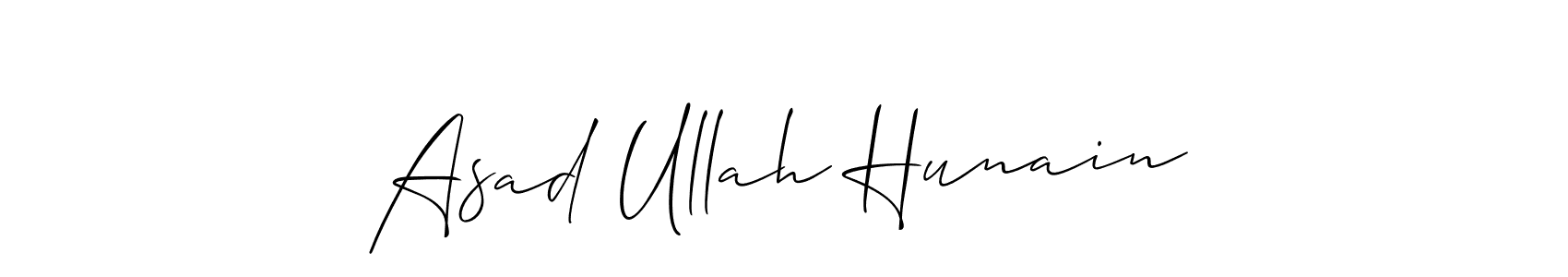 How to make Asad Ullah Hunain signature? Allison_Script is a professional autograph style. Create handwritten signature for Asad Ullah Hunain name. Asad Ullah Hunain signature style 2 images and pictures png