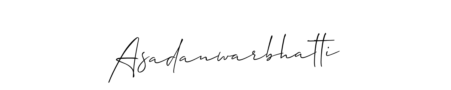 You should practise on your own different ways (Allison_Script) to write your name (Asadanwarbhatti) in signature. don't let someone else do it for you. Asadanwarbhatti signature style 2 images and pictures png