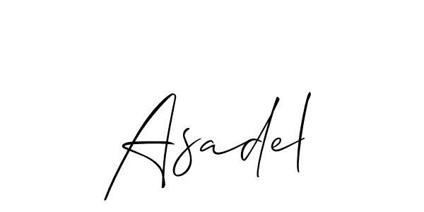 Once you've used our free online signature maker to create your best signature Allison_Script style, it's time to enjoy all of the benefits that Asadel name signing documents. Asadel signature style 2 images and pictures png