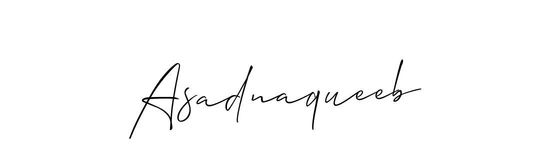 You should practise on your own different ways (Allison_Script) to write your name (Asadnaqueeb) in signature. don't let someone else do it for you. Asadnaqueeb signature style 2 images and pictures png