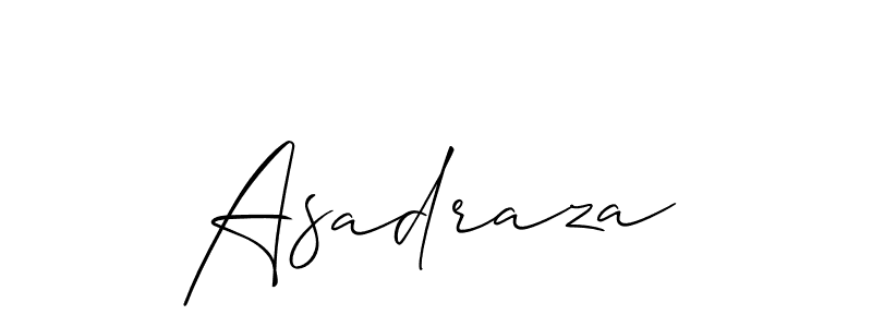 Make a beautiful signature design for name Asadraza. With this signature (Allison_Script) style, you can create a handwritten signature for free. Asadraza signature style 2 images and pictures png