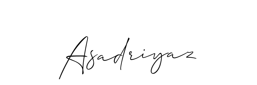 Also we have Asadriyaz name is the best signature style. Create professional handwritten signature collection using Allison_Script autograph style. Asadriyaz signature style 2 images and pictures png