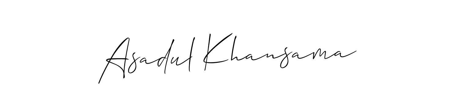 Asadul Khansama stylish signature style. Best Handwritten Sign (Allison_Script) for my name. Handwritten Signature Collection Ideas for my name Asadul Khansama. Asadul Khansama signature style 2 images and pictures png