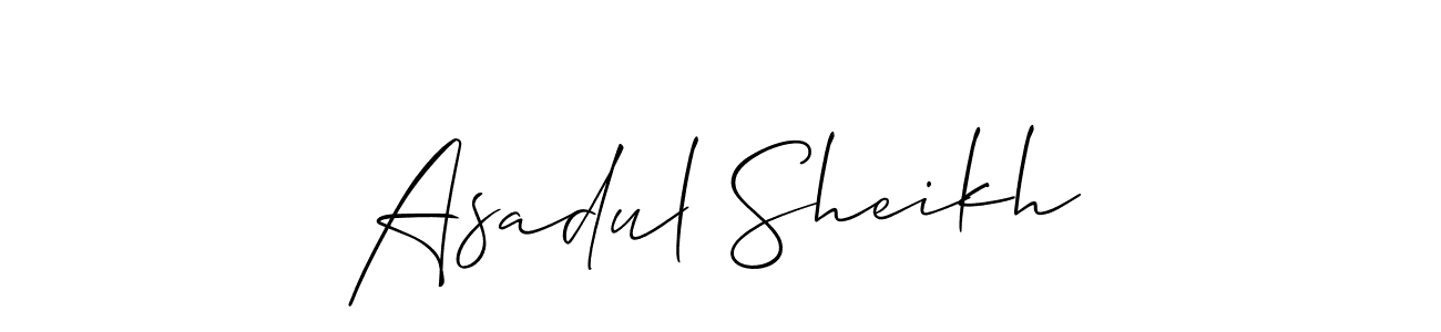 Asadul Sheikh stylish signature style. Best Handwritten Sign (Allison_Script) for my name. Handwritten Signature Collection Ideas for my name Asadul Sheikh. Asadul Sheikh signature style 2 images and pictures png