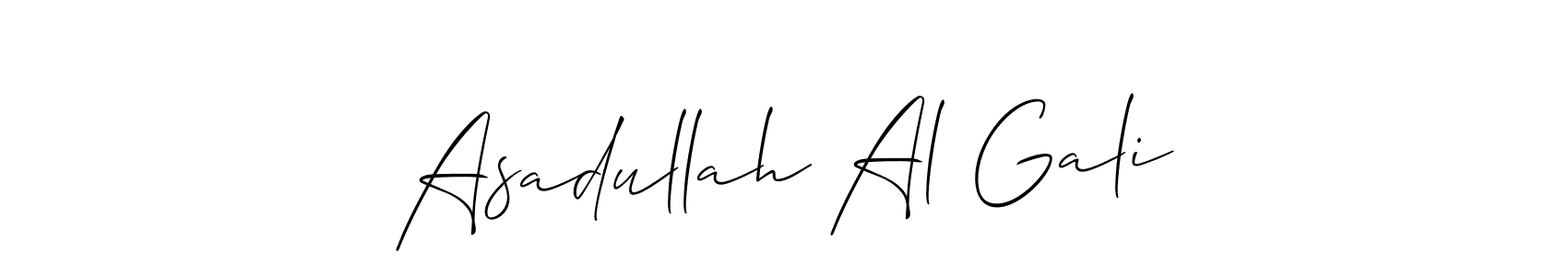 Similarly Allison_Script is the best handwritten signature design. Signature creator online .You can use it as an online autograph creator for name Asadullah Al Gali. Asadullah Al Gali signature style 2 images and pictures png