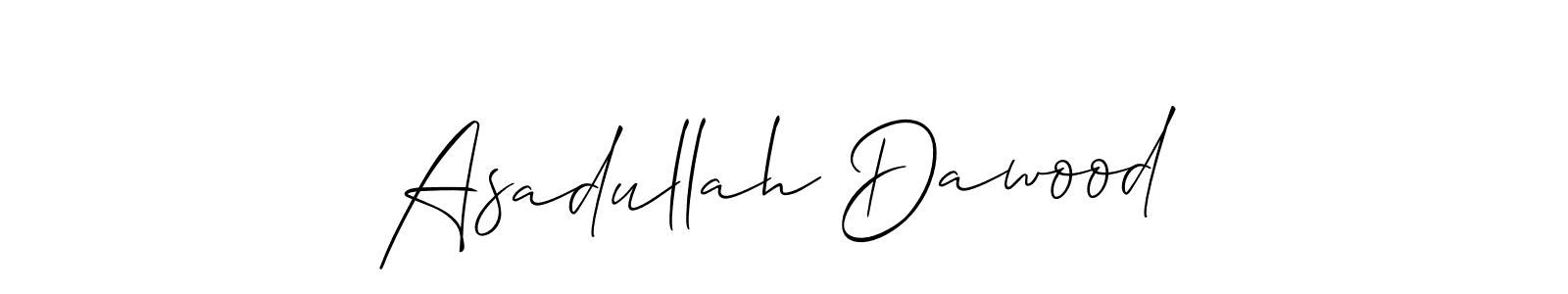 Also You can easily find your signature by using the search form. We will create Asadullah Dawood name handwritten signature images for you free of cost using Allison_Script sign style. Asadullah Dawood signature style 2 images and pictures png