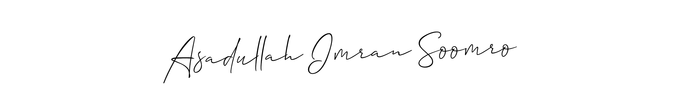 Also You can easily find your signature by using the search form. We will create Asadullah Imran Soomro name handwritten signature images for you free of cost using Allison_Script sign style. Asadullah Imran Soomro signature style 2 images and pictures png