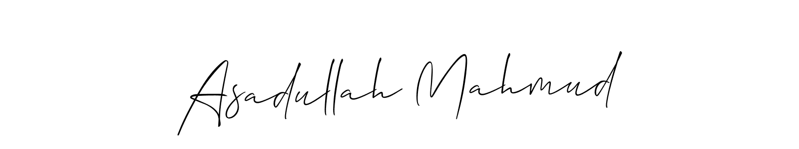 How to make Asadullah Mahmud name signature. Use Allison_Script style for creating short signs online. This is the latest handwritten sign. Asadullah Mahmud signature style 2 images and pictures png