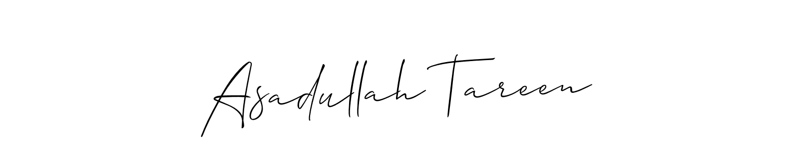 Similarly Allison_Script is the best handwritten signature design. Signature creator online .You can use it as an online autograph creator for name Asadullah Tareen. Asadullah Tareen signature style 2 images and pictures png