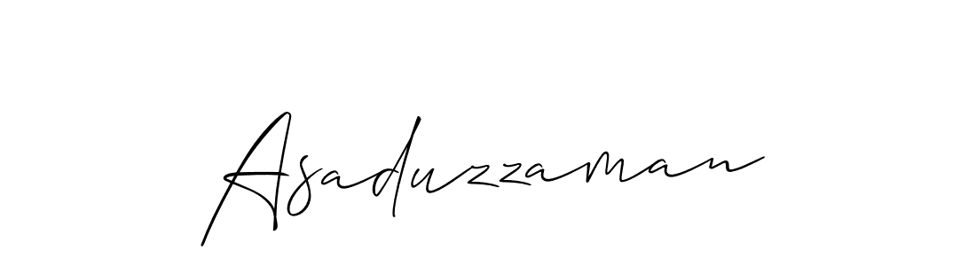 How to make Asaduzzaman signature? Allison_Script is a professional autograph style. Create handwritten signature for Asaduzzaman name. Asaduzzaman signature style 2 images and pictures png