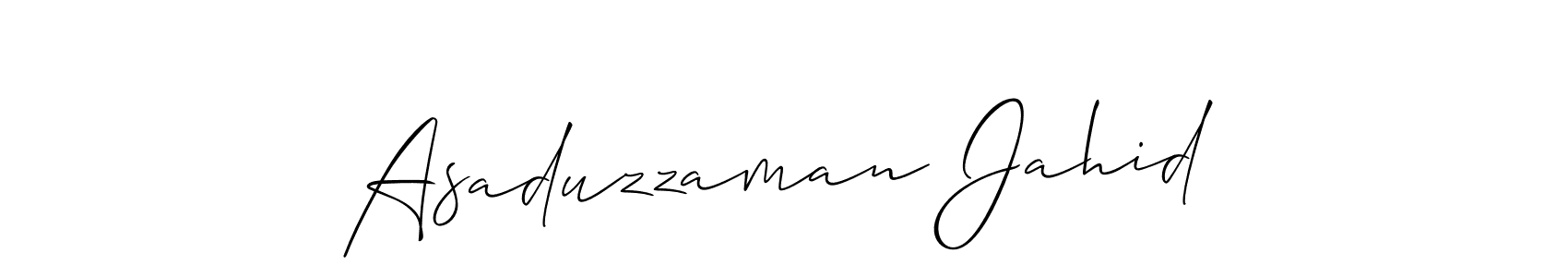 Create a beautiful signature design for name Asaduzzaman Jahid. With this signature (Allison_Script) fonts, you can make a handwritten signature for free. Asaduzzaman Jahid signature style 2 images and pictures png