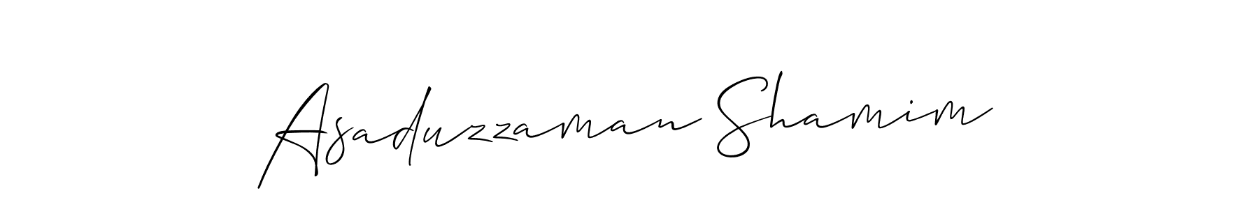 Also we have Asaduzzaman Shamim name is the best signature style. Create professional handwritten signature collection using Allison_Script autograph style. Asaduzzaman Shamim signature style 2 images and pictures png