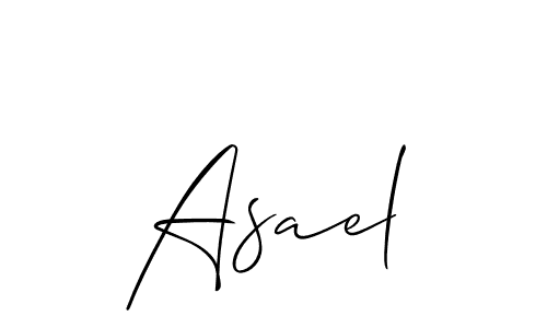 You should practise on your own different ways (Allison_Script) to write your name (Asael) in signature. don't let someone else do it for you. Asael signature style 2 images and pictures png