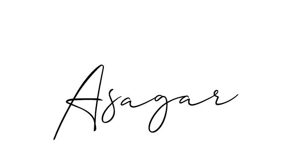 How to make Asagar signature? Allison_Script is a professional autograph style. Create handwritten signature for Asagar name. Asagar signature style 2 images and pictures png