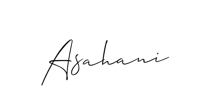 Create a beautiful signature design for name Asahani. With this signature (Allison_Script) fonts, you can make a handwritten signature for free. Asahani signature style 2 images and pictures png