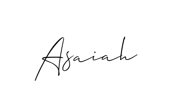 Make a short Asaiah signature style. Manage your documents anywhere anytime using Allison_Script. Create and add eSignatures, submit forms, share and send files easily. Asaiah signature style 2 images and pictures png