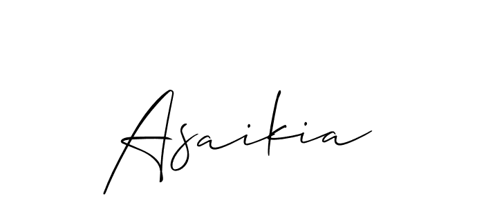 Also we have Asaikia name is the best signature style. Create professional handwritten signature collection using Allison_Script autograph style. Asaikia signature style 2 images and pictures png