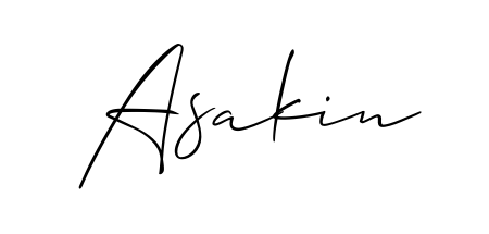 Master the art of signing with Asakin written in fluent Allison_Script script. A great template to practice and refine your handwriting. Asakin signature style 2 images and pictures png