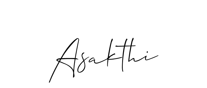 Use a signature maker to create a handwritten signature online. With this signature software, you can design (Allison_Script) your own signature for name Asakthi. Asakthi signature style 2 images and pictures png