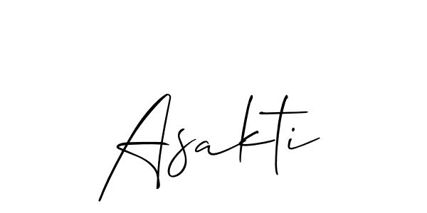 How to make Asakti signature? Allison_Script is a professional autograph style. Create handwritten signature for Asakti name. Asakti signature style 2 images and pictures png