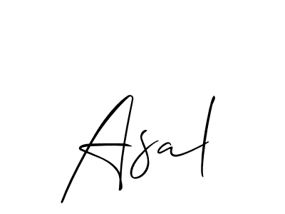 How to make Asal signature? Allison_Script is a professional autograph style. Create handwritten signature for Asal name. Asal signature style 2 images and pictures png
