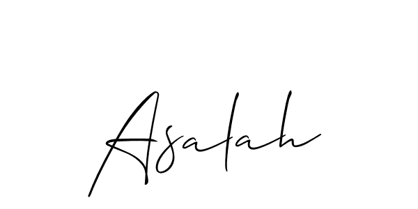 Make a beautiful signature design for name Asalah. Use this online signature maker to create a handwritten signature for free. Asalah signature style 2 images and pictures png