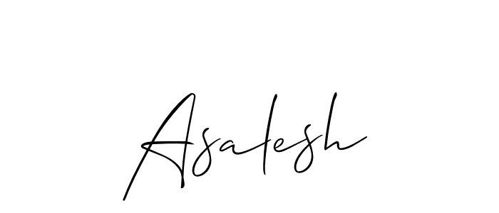 Create a beautiful signature design for name Asalesh. With this signature (Allison_Script) fonts, you can make a handwritten signature for free. Asalesh signature style 2 images and pictures png