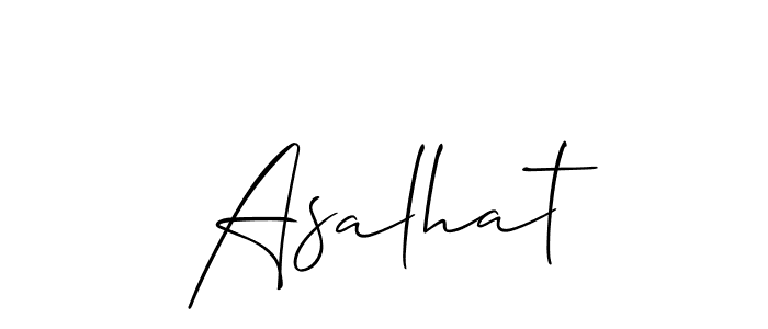 Create a beautiful signature design for name Asalhat. With this signature (Allison_Script) fonts, you can make a handwritten signature for free. Asalhat signature style 2 images and pictures png