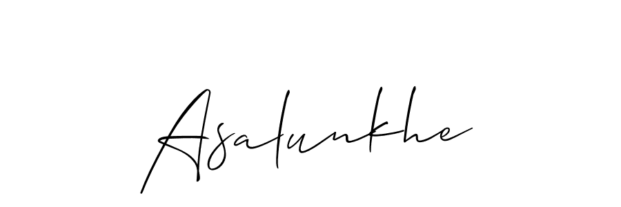 Best and Professional Signature Style for Asalunkhe. Allison_Script Best Signature Style Collection. Asalunkhe signature style 2 images and pictures png