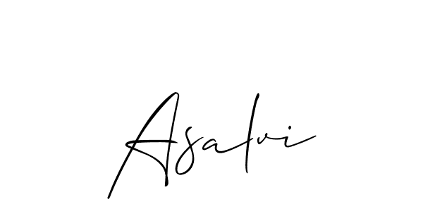 Also You can easily find your signature by using the search form. We will create Asalvi name handwritten signature images for you free of cost using Allison_Script sign style. Asalvi signature style 2 images and pictures png