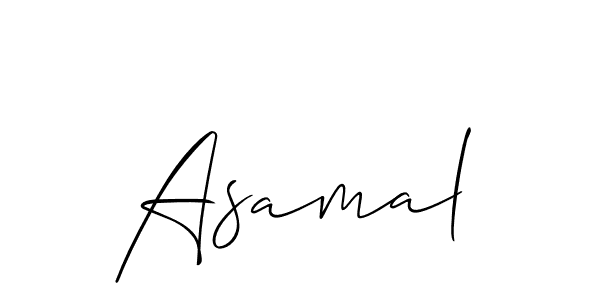 Asamal stylish signature style. Best Handwritten Sign (Allison_Script) for my name. Handwritten Signature Collection Ideas for my name Asamal. Asamal signature style 2 images and pictures png