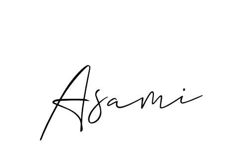 You should practise on your own different ways (Allison_Script) to write your name (Asami) in signature. don't let someone else do it for you. Asami signature style 2 images and pictures png