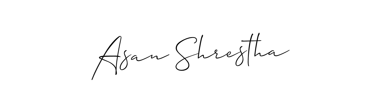 Asan Shrestha stylish signature style. Best Handwritten Sign (Allison_Script) for my name. Handwritten Signature Collection Ideas for my name Asan Shrestha. Asan Shrestha signature style 2 images and pictures png