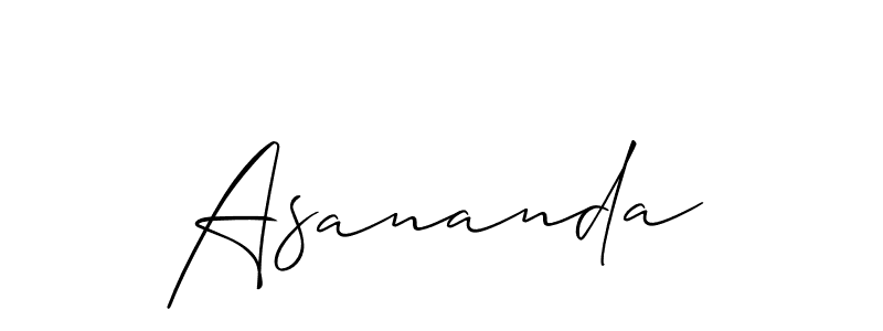 if you are searching for the best signature style for your name Asananda. so please give up your signature search. here we have designed multiple signature styles  using Allison_Script. Asananda signature style 2 images and pictures png