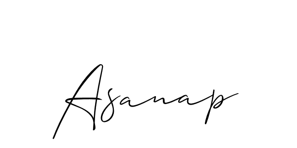 Make a short Asanap signature style. Manage your documents anywhere anytime using Allison_Script. Create and add eSignatures, submit forms, share and send files easily. Asanap signature style 2 images and pictures png