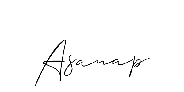 Make a short Asanap signature style. Manage your documents anywhere anytime using Allison_Script. Create and add eSignatures, submit forms, share and send files easily. Asanap signature style 2 images and pictures png