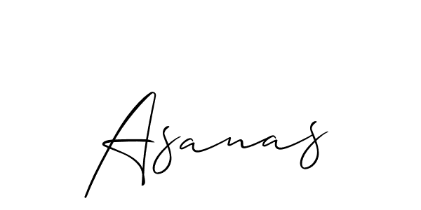 Best and Professional Signature Style for Asanas. Allison_Script Best Signature Style Collection. Asanas signature style 2 images and pictures png