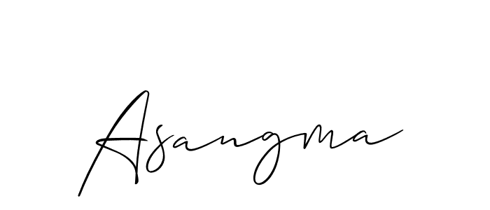 Create a beautiful signature design for name Asangma. With this signature (Allison_Script) fonts, you can make a handwritten signature for free. Asangma signature style 2 images and pictures png
