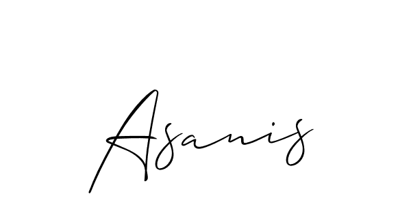 Best and Professional Signature Style for Asanis. Allison_Script Best Signature Style Collection. Asanis signature style 2 images and pictures png